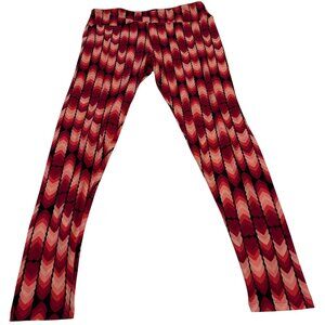 LuLaRoe Tall & Curvy Heart Leggings Polyester Blend Women's Waist Size 30/32"